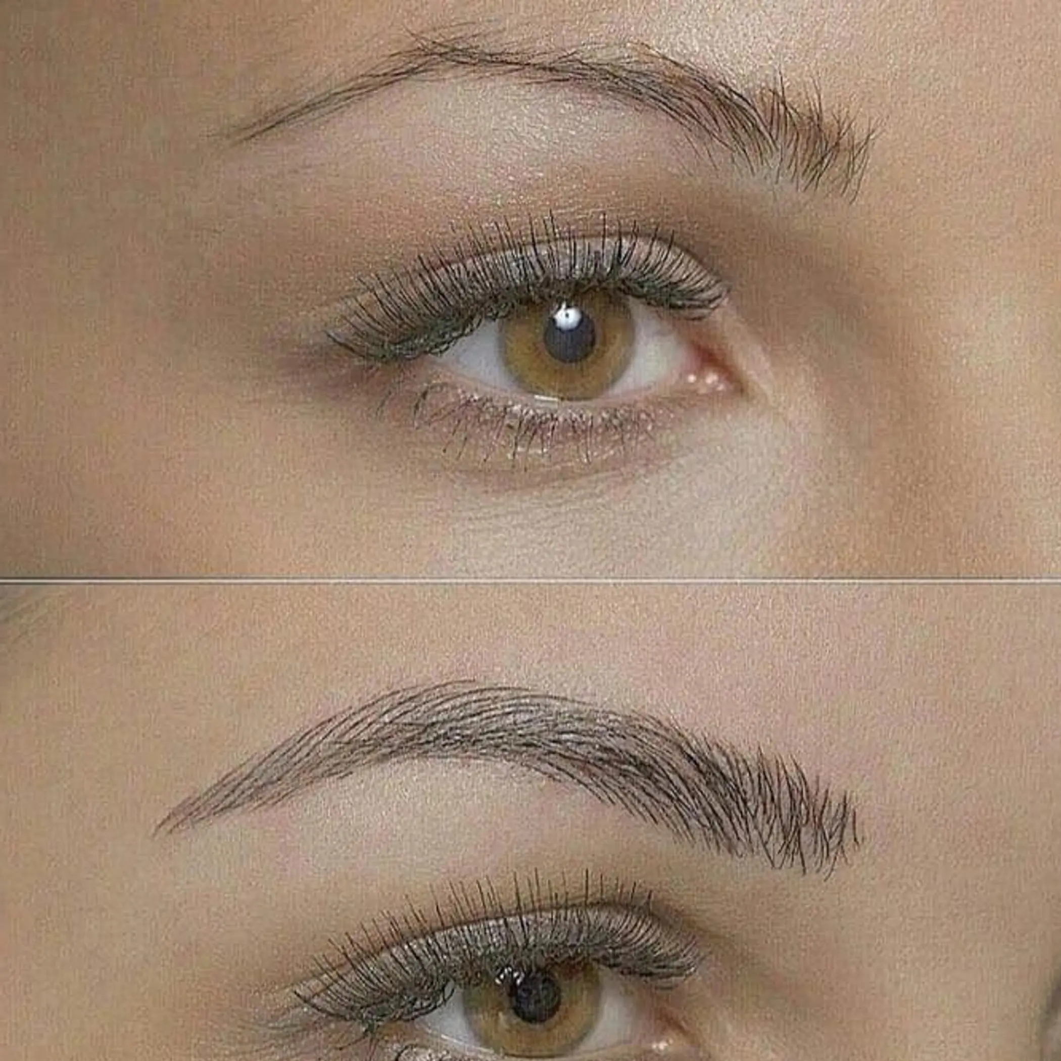 close up faded eyebrow pigments