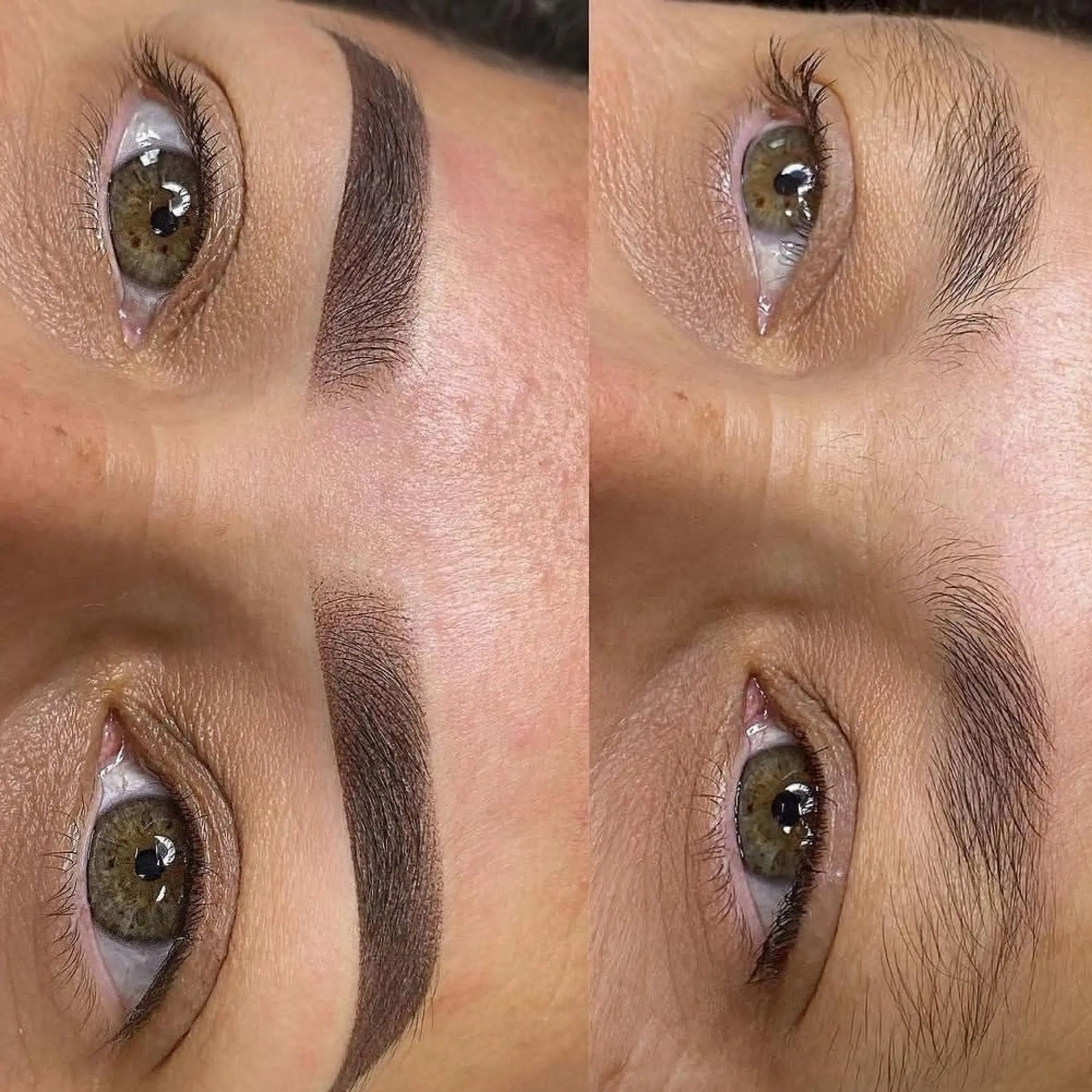 cosmetic tattoo artist performing eyebrow shading